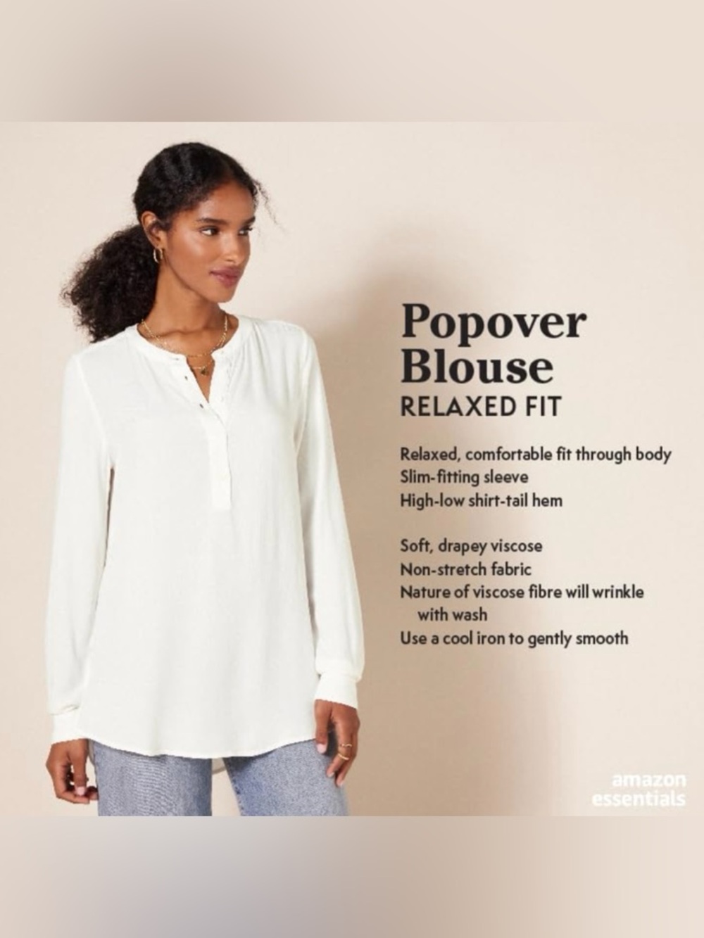 Amazon Essentials Blue & White Vertical Stripe Tunic Top - Size XXL - Picture 7 of 15